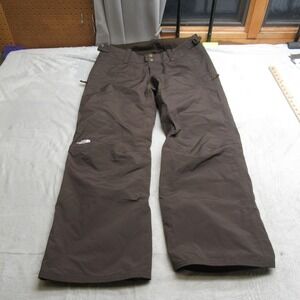 The North Face Snow Pants Womens Large Brown Waterproof Skiing Snowboard 35x30